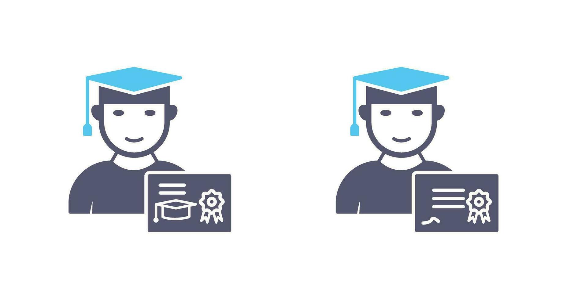 Receiving Dewgree and Receiving Diploma Icon vector