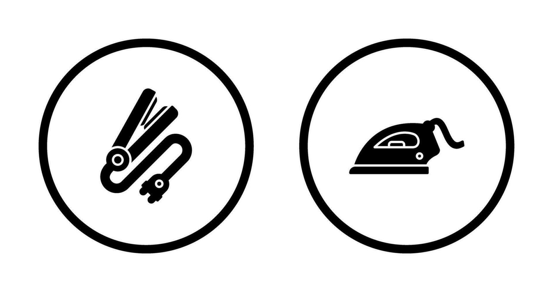 Hair iron and Laundry Icon vector