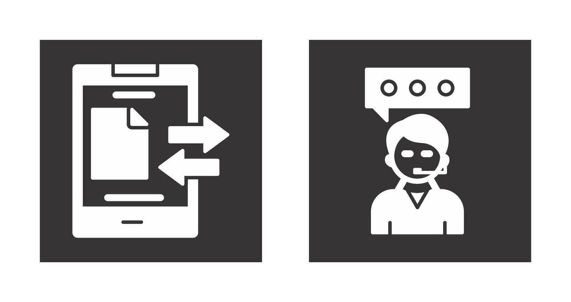 Data Transfer and Client Service Icon vector