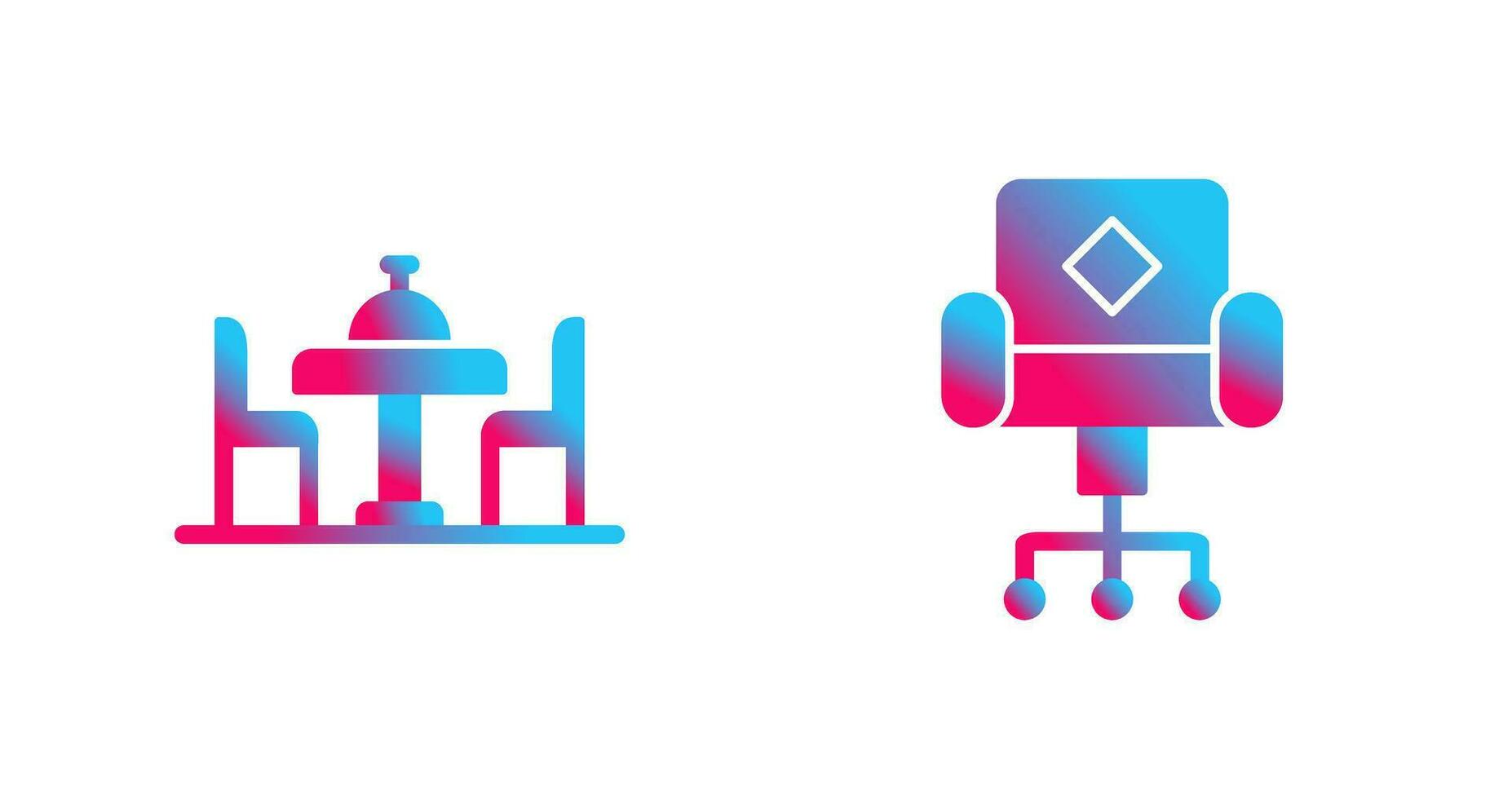 Chair and Dinning Table Icon vector