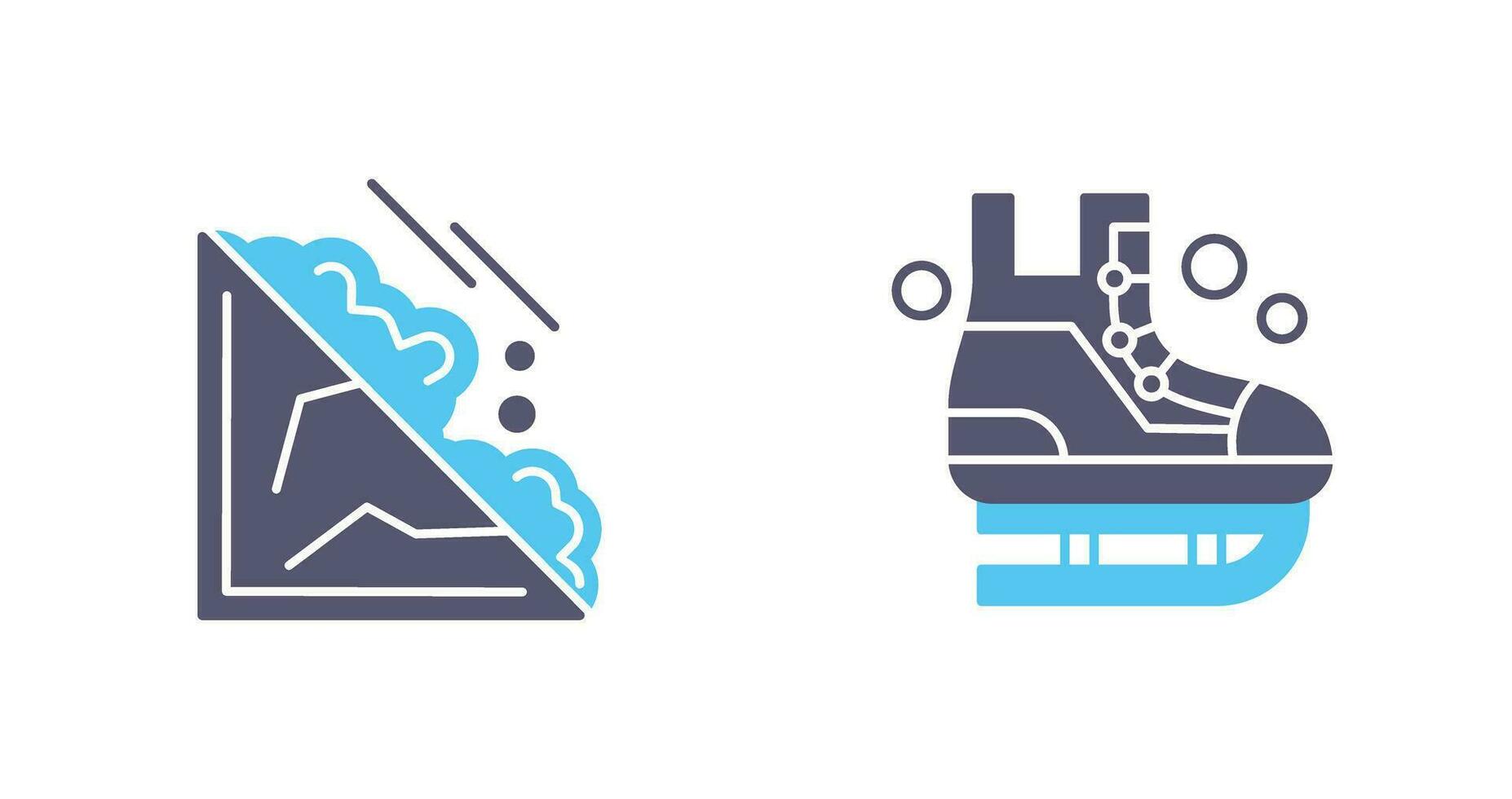Avalanche and Ice Skating Icon vector