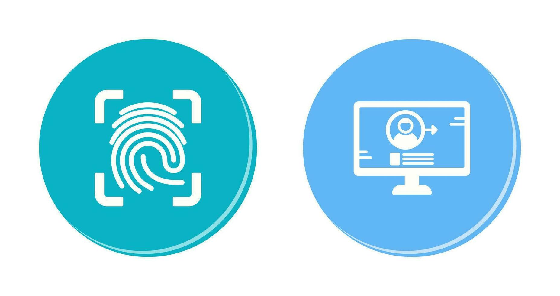 Log and Finger Print Icon vector