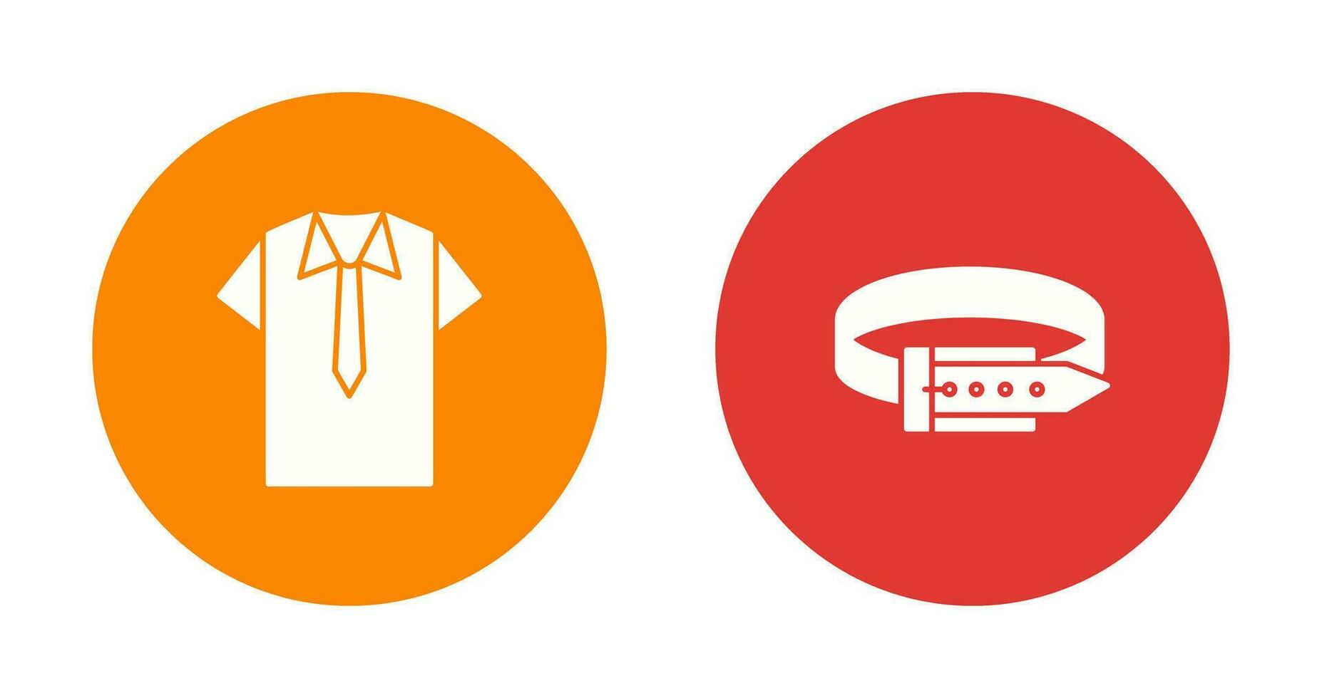 Shirt and Tie and Belt Icon vector