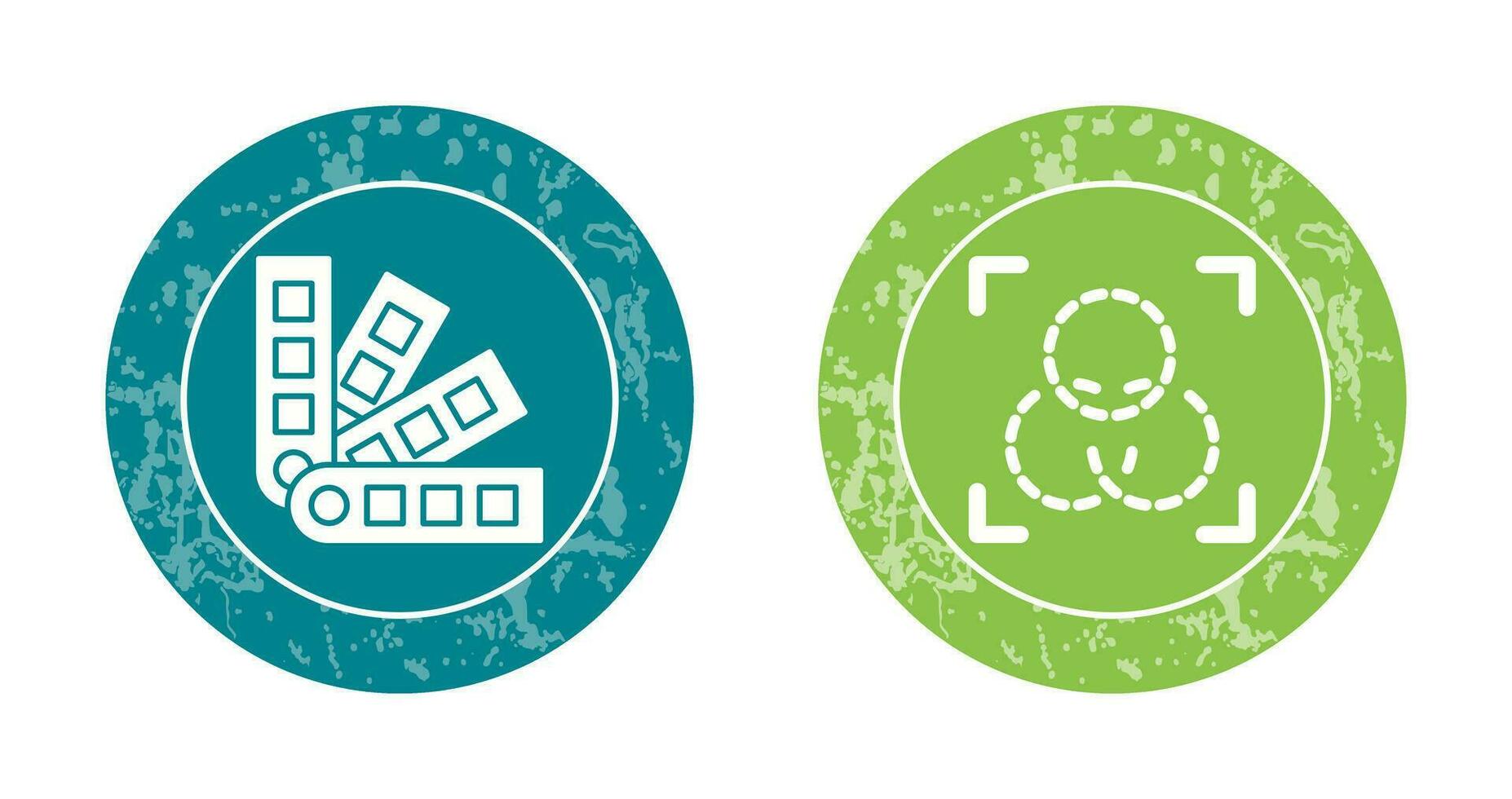pantone and intersection Icon vector