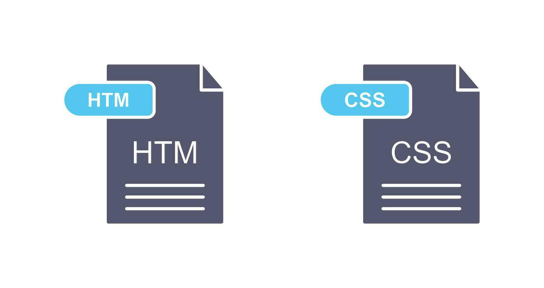 HTM and CSS Icon vector