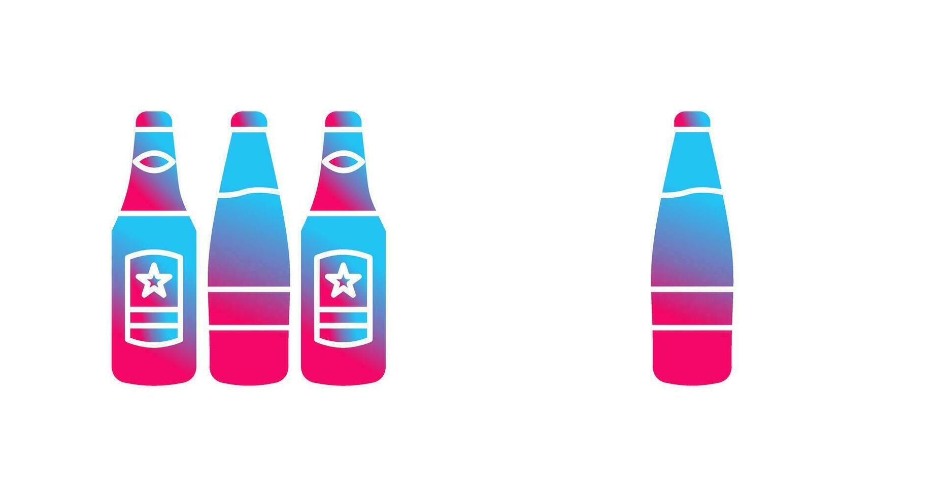 Beer Bottles and alcohol Icon vector