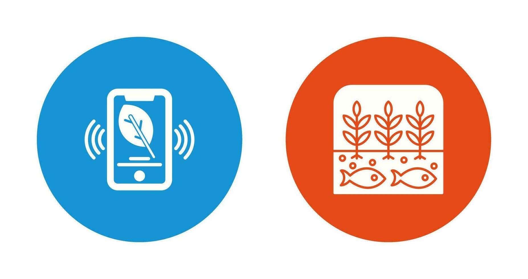 Smart Phone and Hydroponic Icon vector