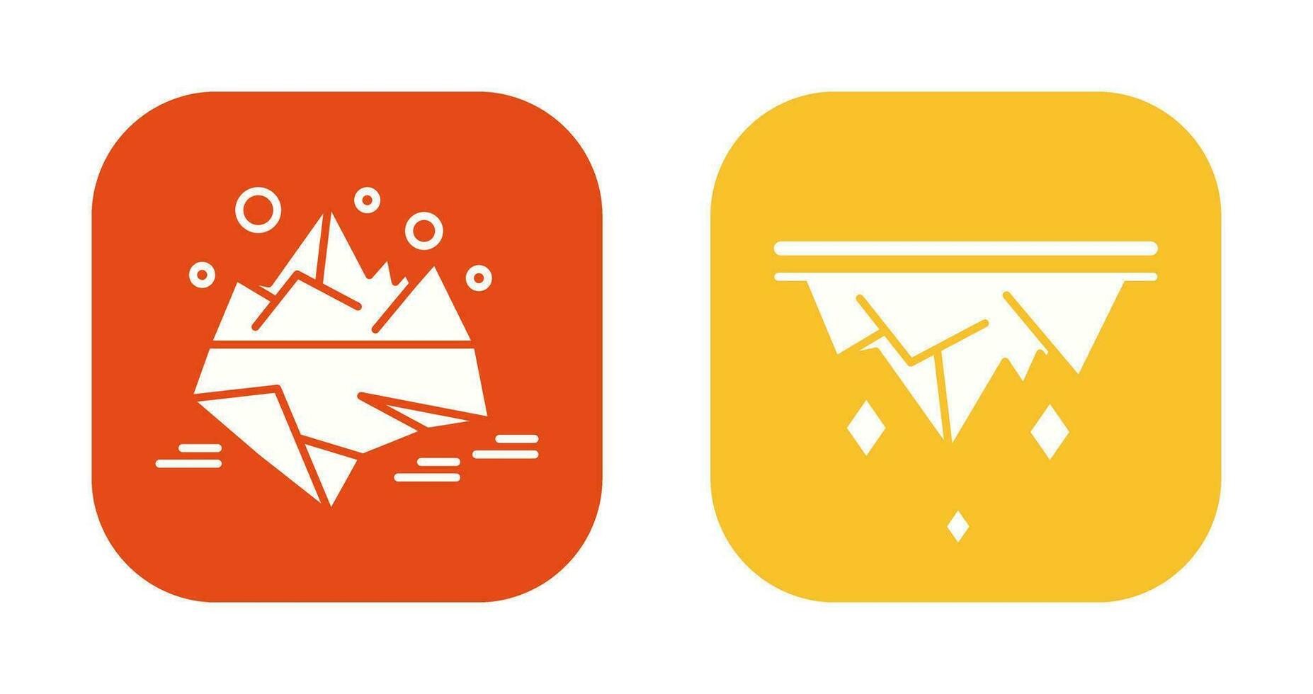 Iceberg and Icicle Icon vector