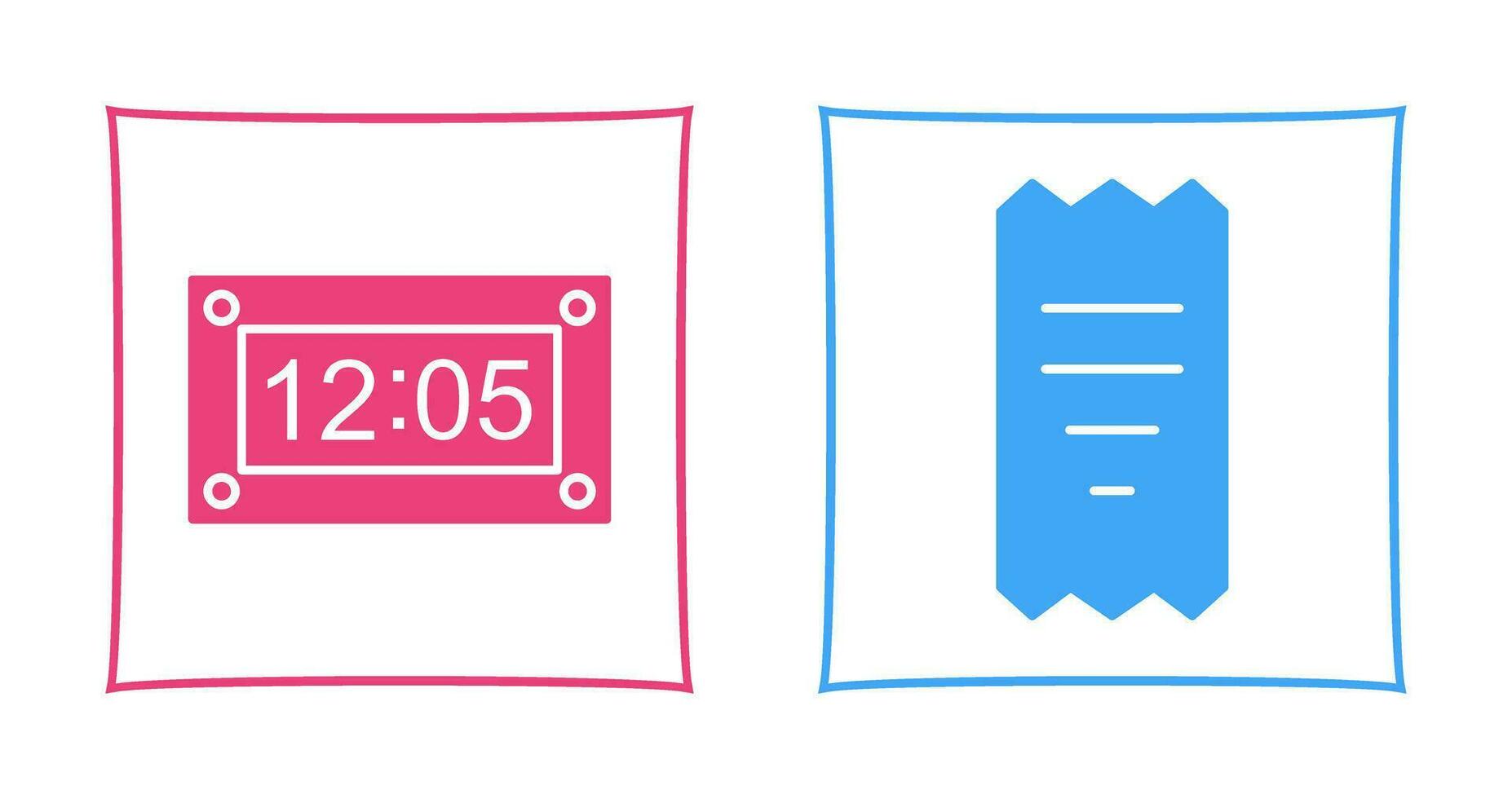 timer and receipt Icon vector