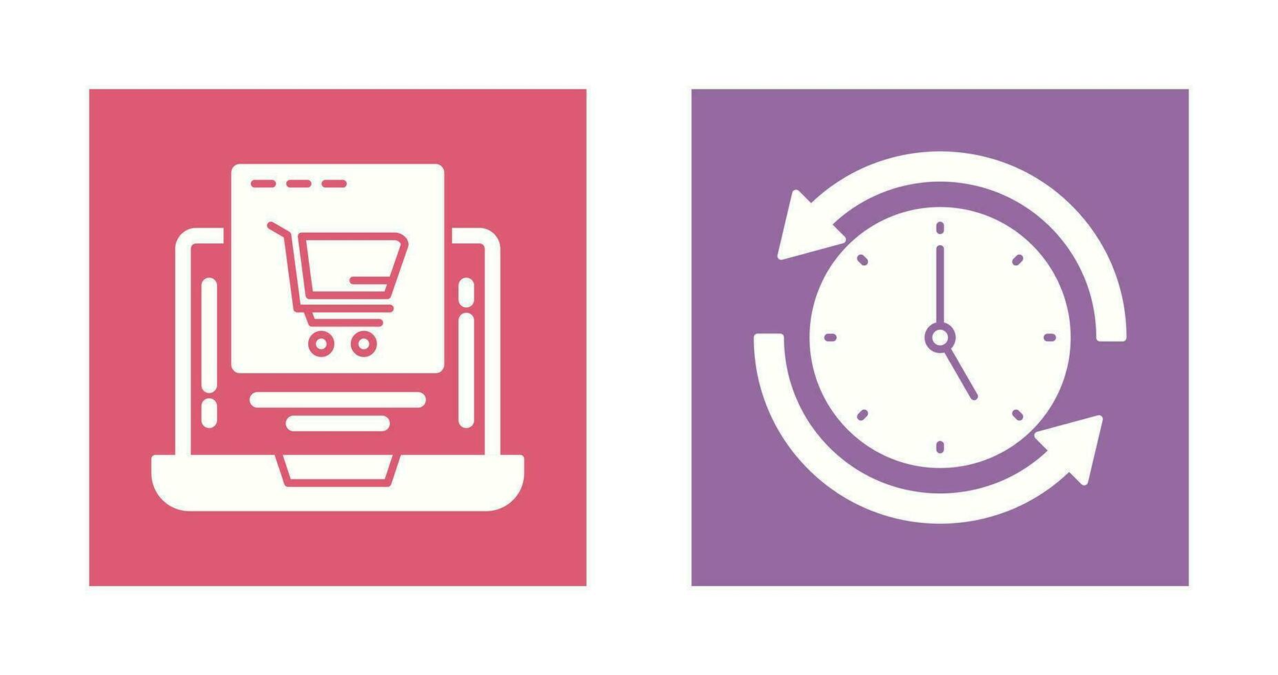 Add to Cart and Run time Icon vector