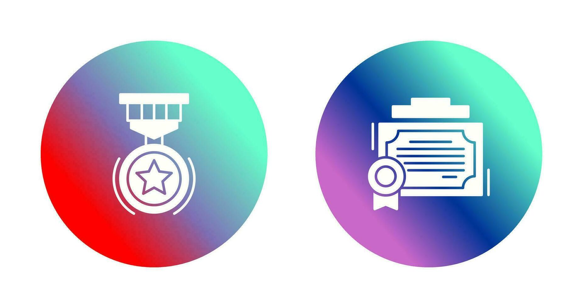Medal and Certificate Icon vector