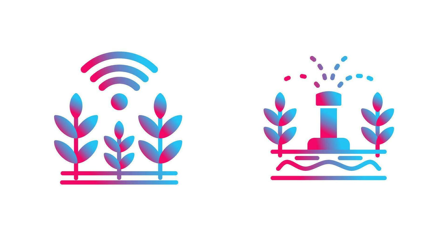 Wheat and Sprinkler Icon vector