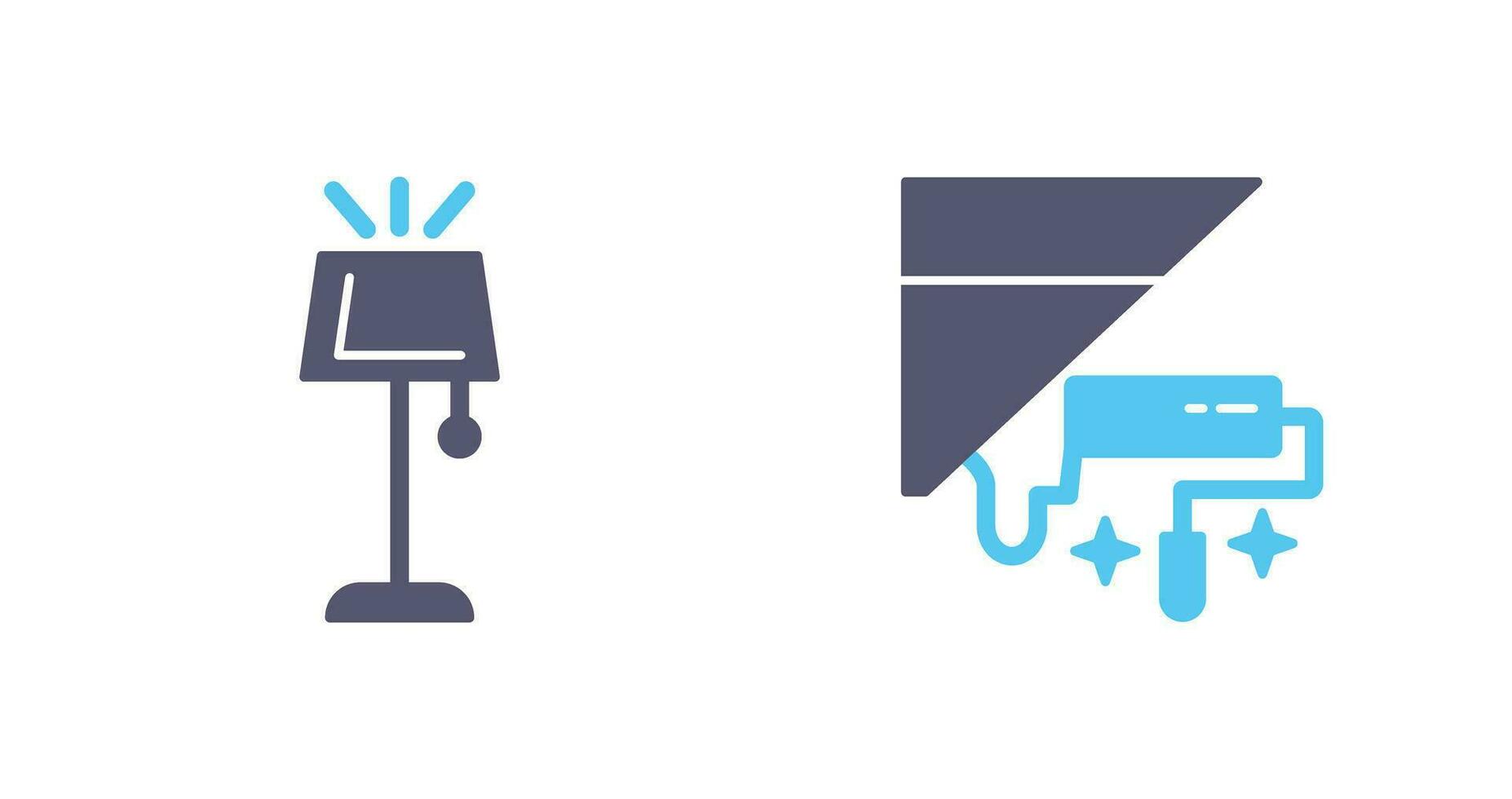 Lamp and Paint Icon vector