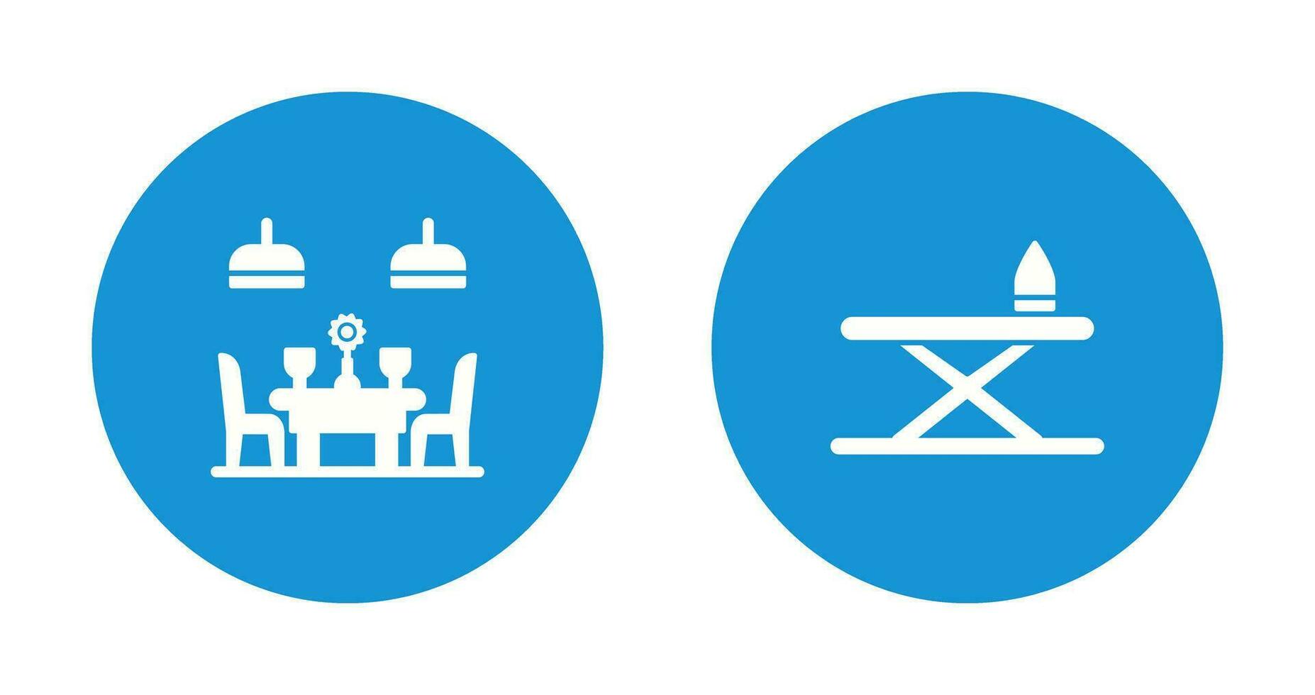 Iron Board and Table Icon vector