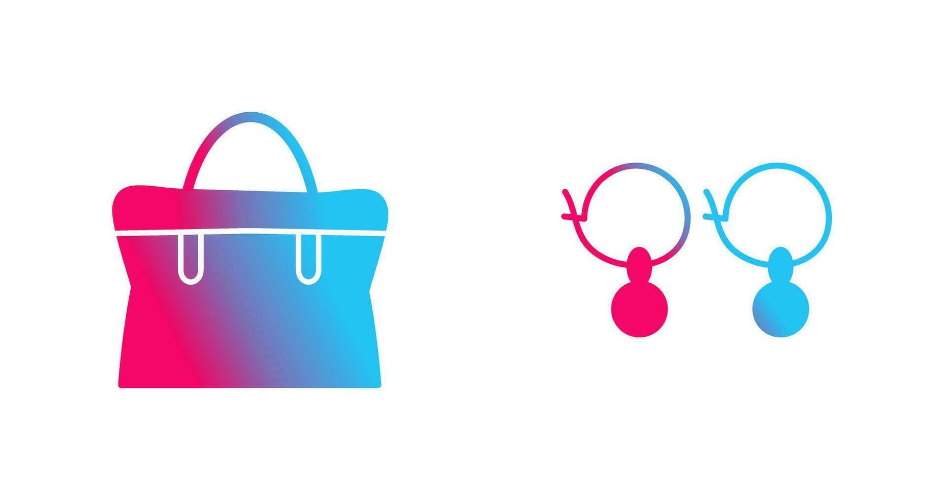 Bag and Earrings Icon vector