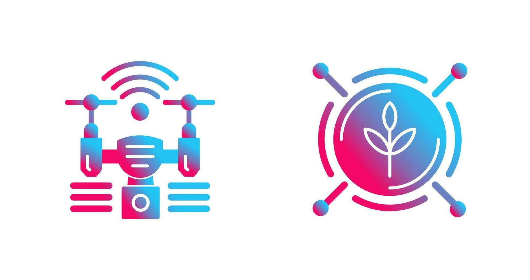 Analytics and Drone Icon vector