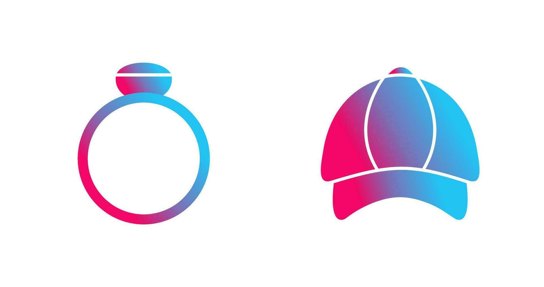 Ring and P Cap Icon vector