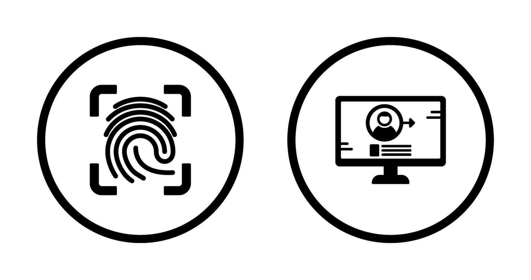 Log and Finger Print Icon vector