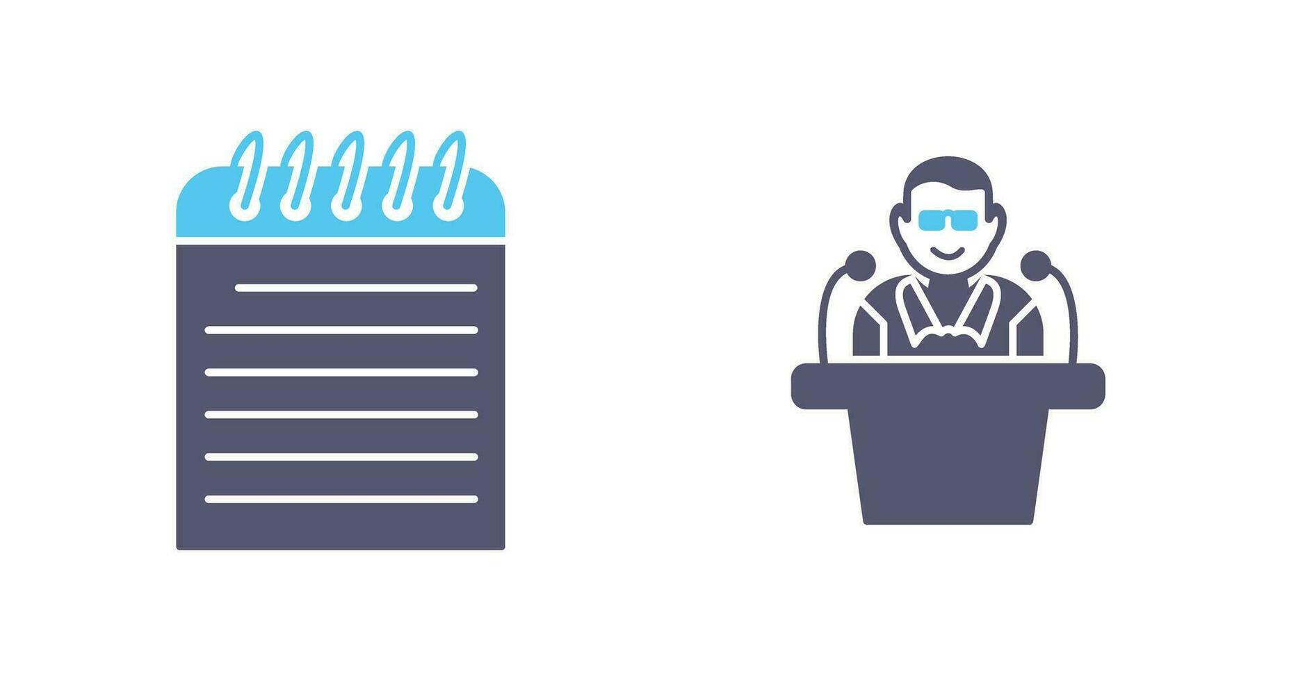 Note and Lecture Icon vector