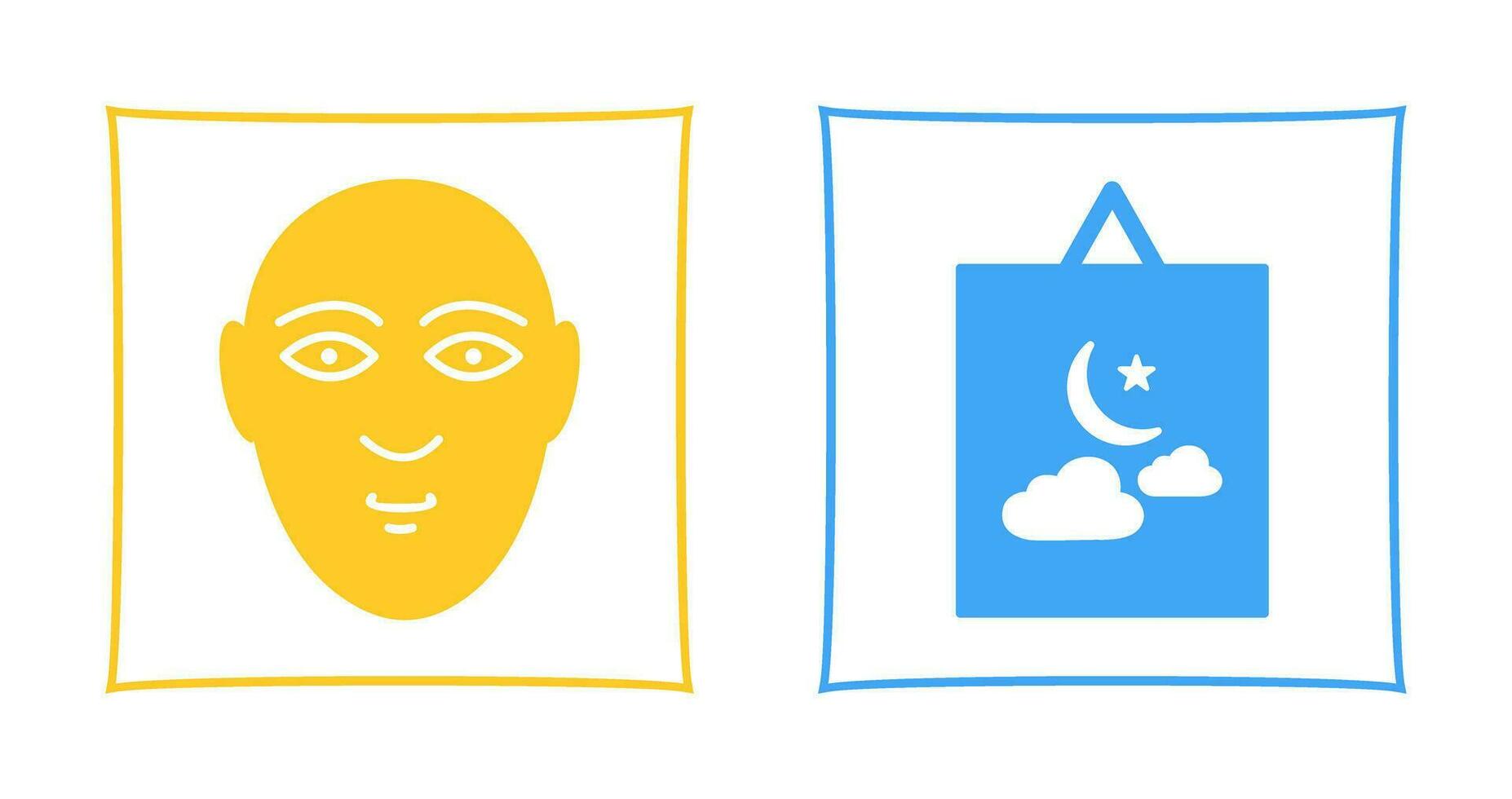Human face and Hanging Icon vector