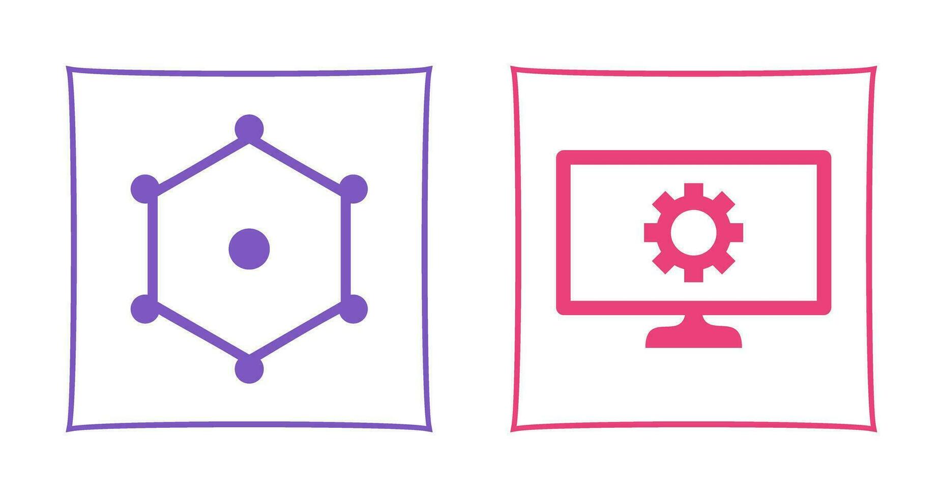 nodes and network setting  Icon vector