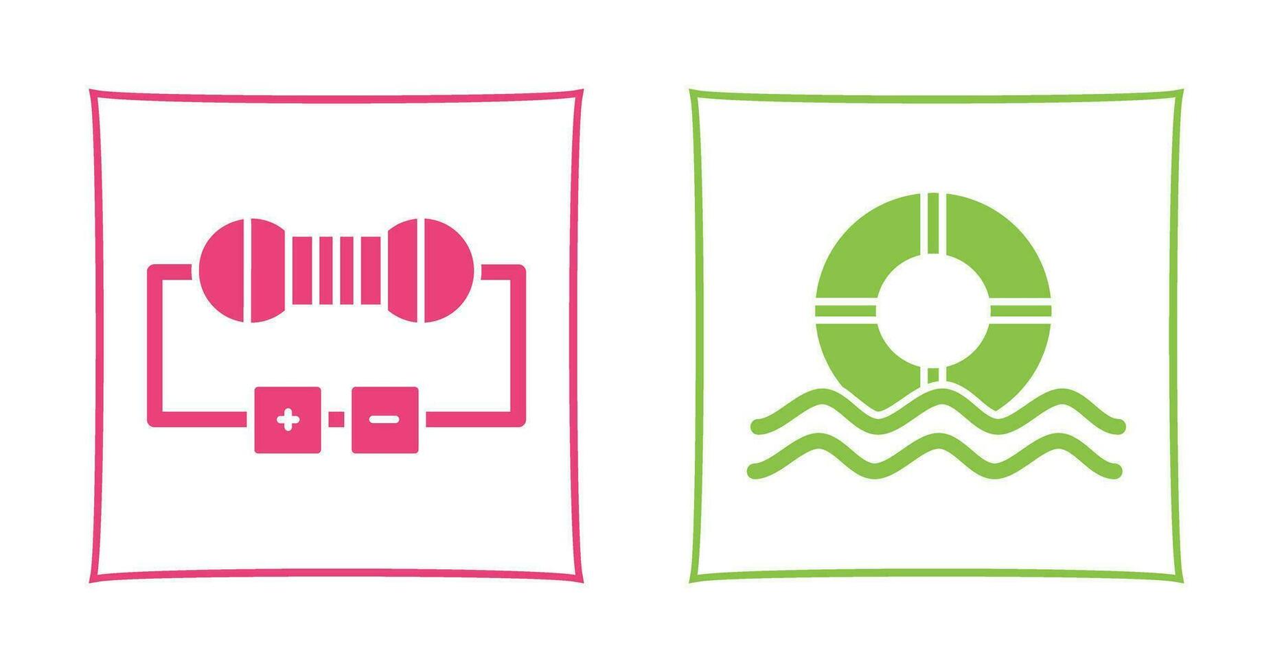 Resistor and  Float Icon vector