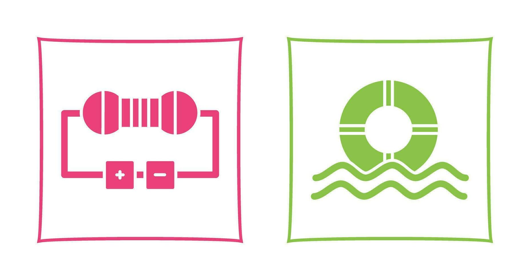 Resistor and  Float Icon vector