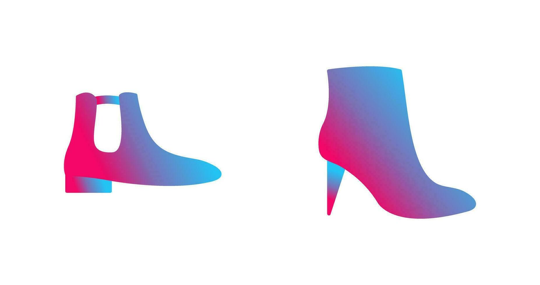 Men Boots and high heels Icon vector