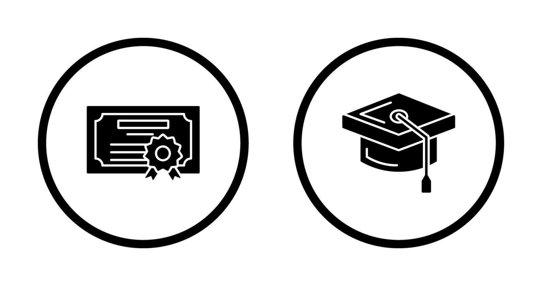 Diploma and Cap Icon vector