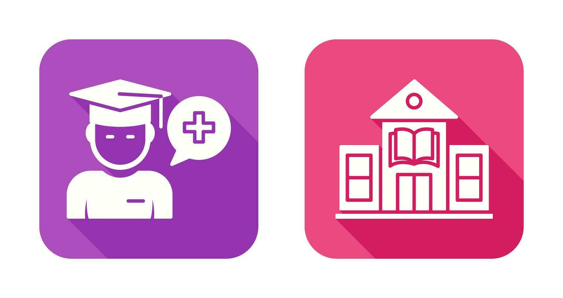 Medicine Faculty and Library Building Icon vector