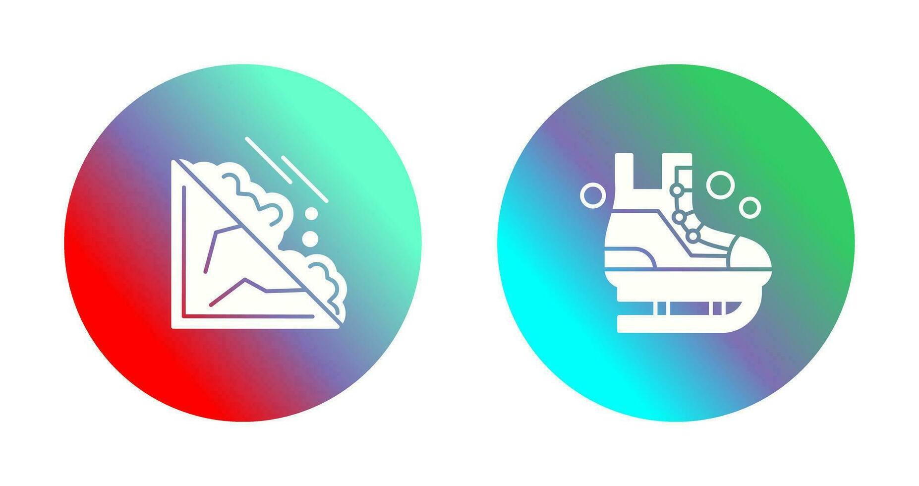 Avalanche and Ice Skating Icon vector