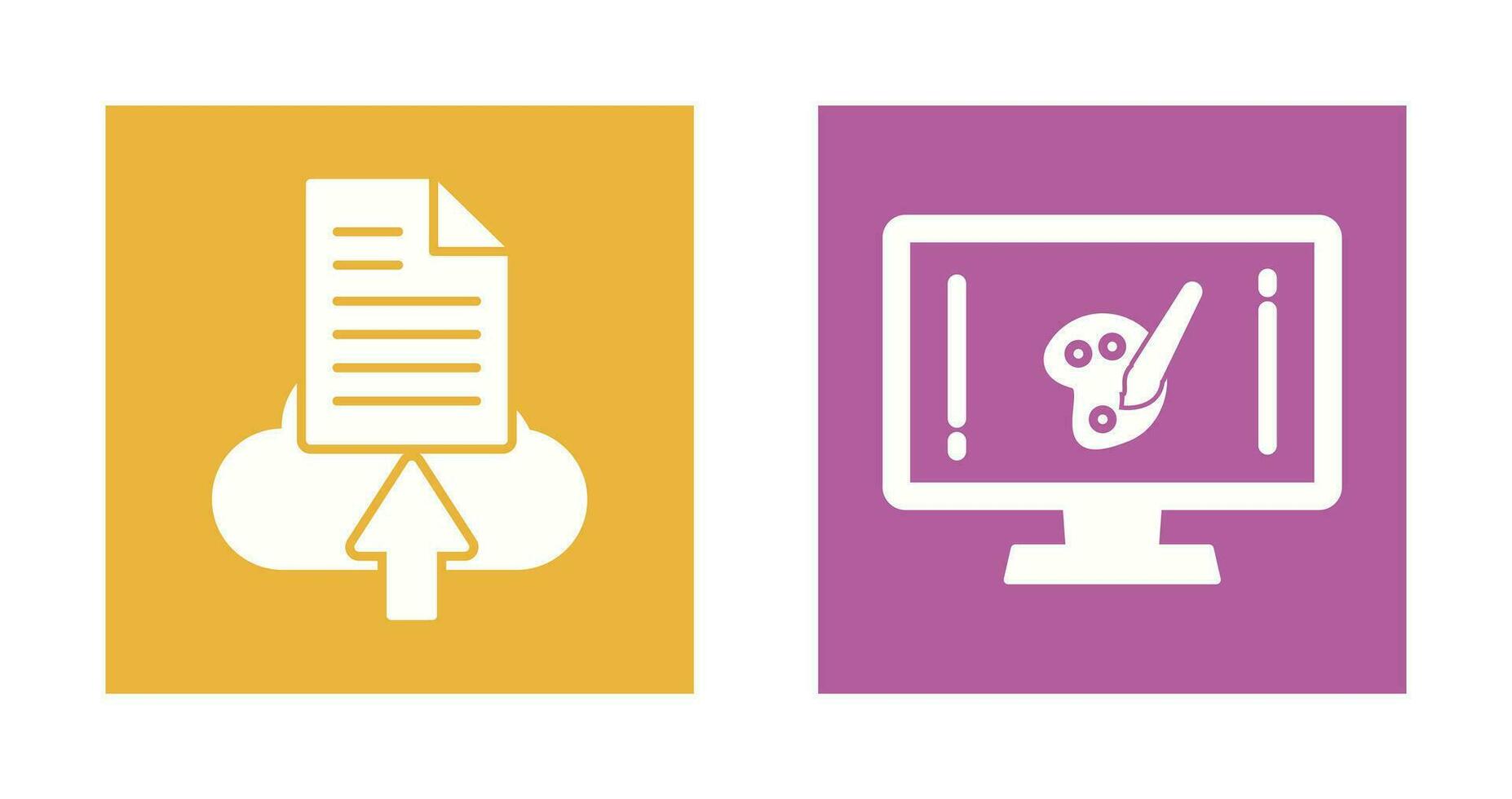 File Upload and Art Icon vector
