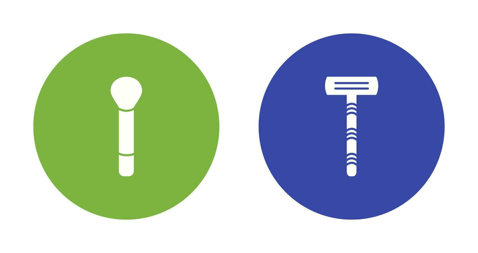 Brush and Razor Icon vector