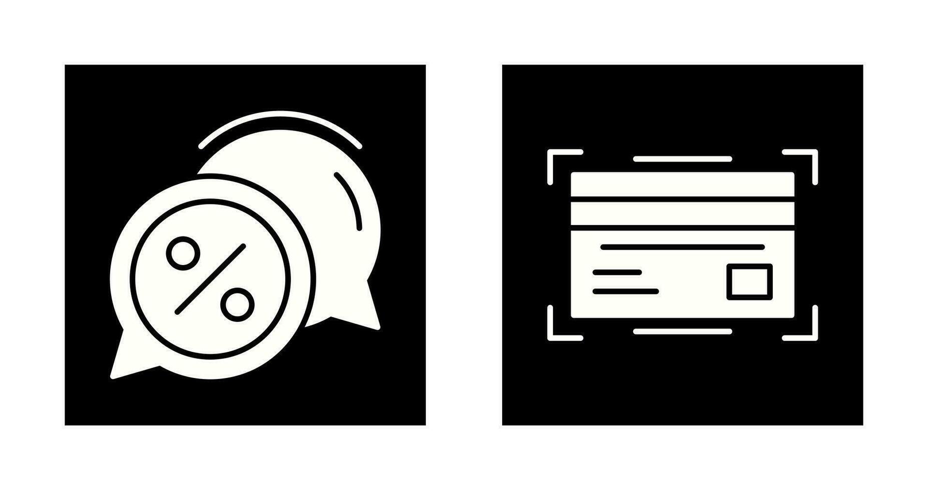 Discount Offer and Credit Card Icon vector