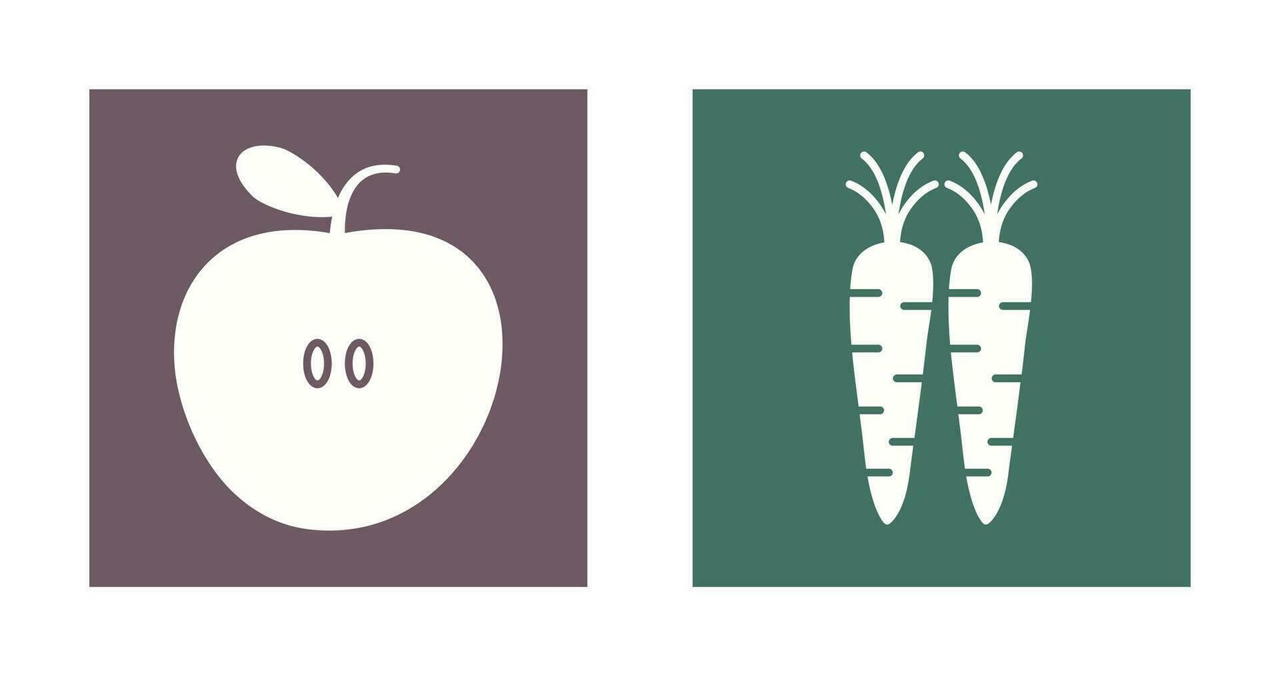 Apples and Carrots Icon vector