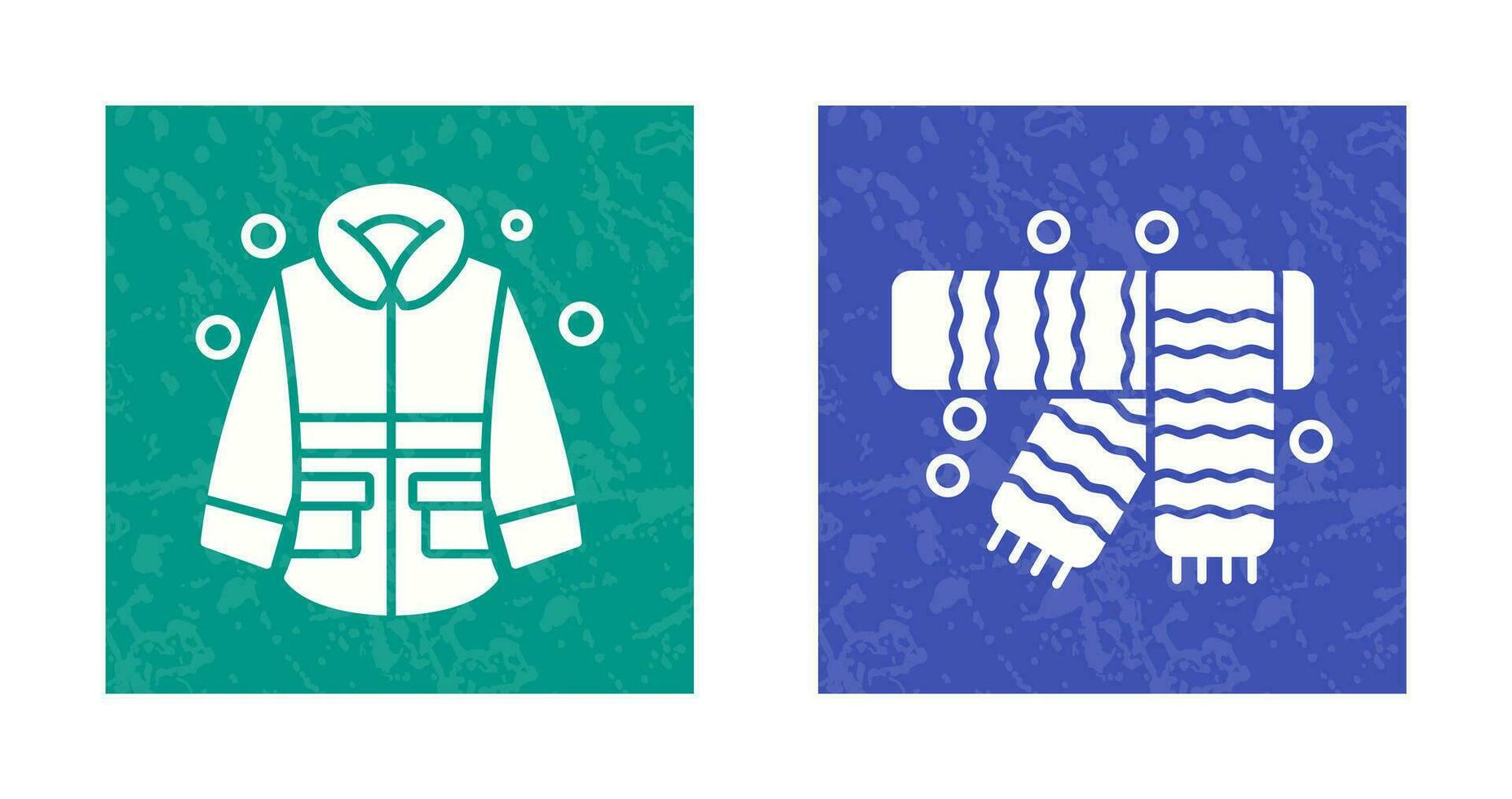 Winter Jacket and Winter Scarf Icon vector