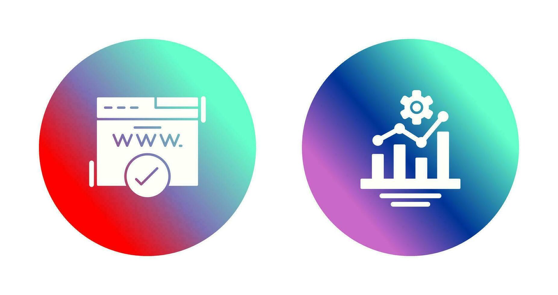 Domain and Bar Icon vector