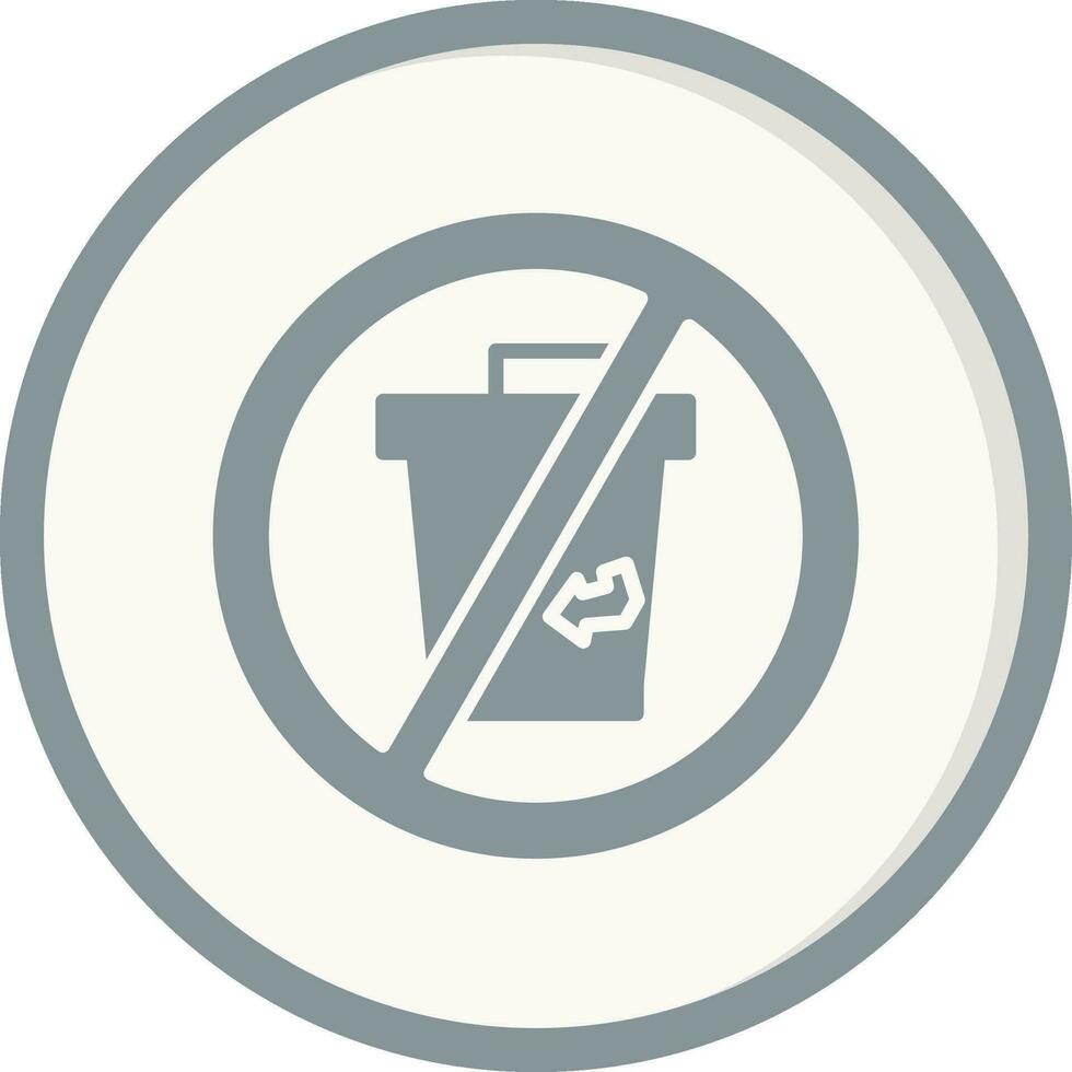 No Disposable Vector Icon