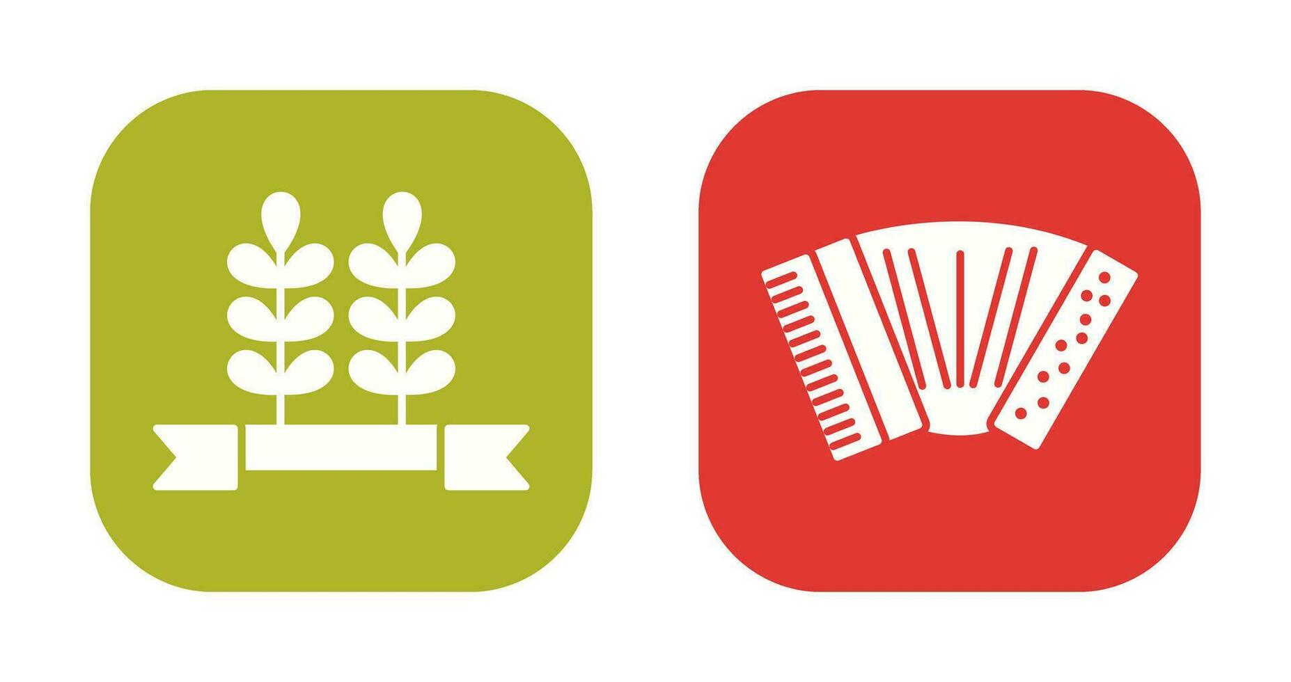 Accordion a d Wheat Icon vector