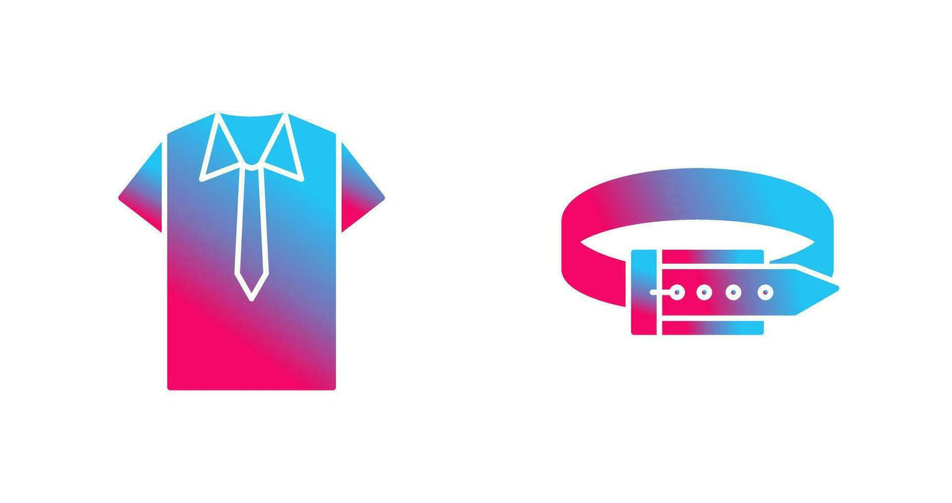 Shirt and Tie and Belt Icon vector