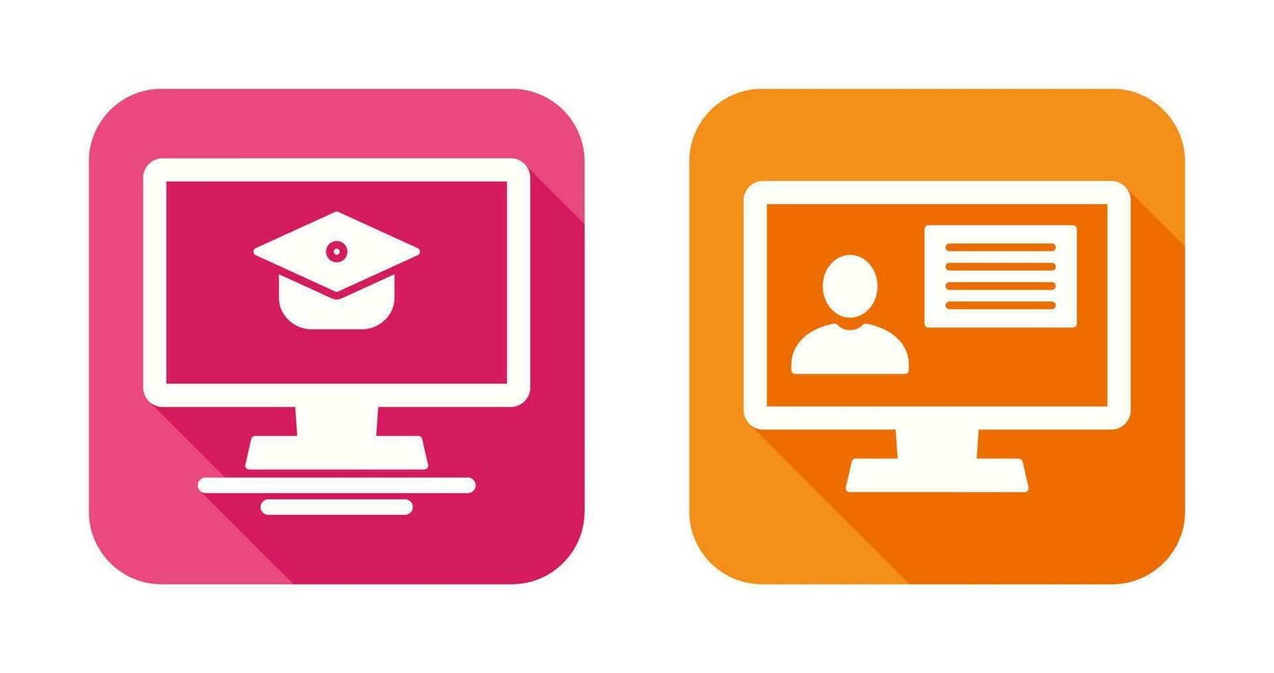 Online Course and distance Icon vector