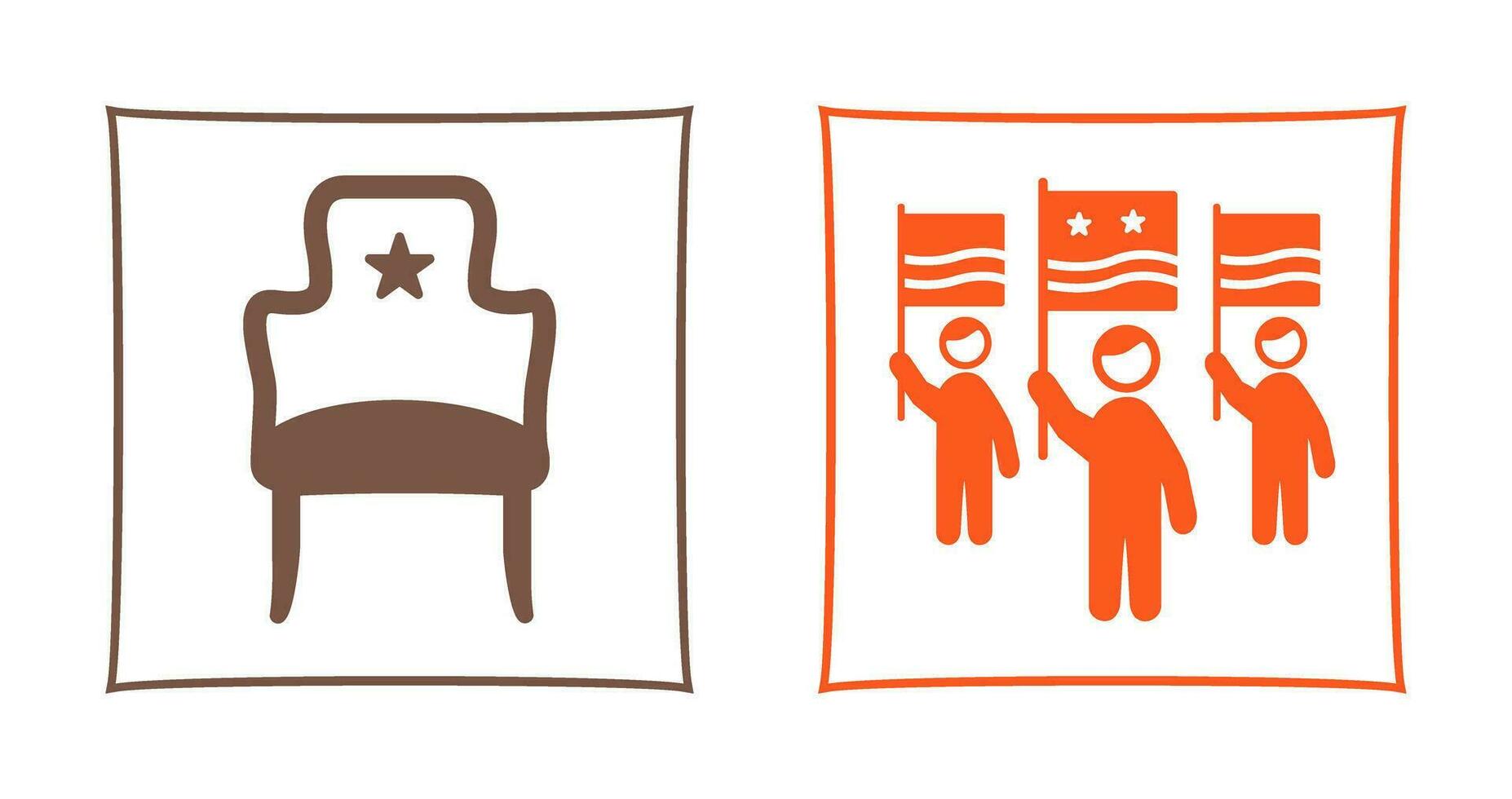 asiento y Campaña icono vector