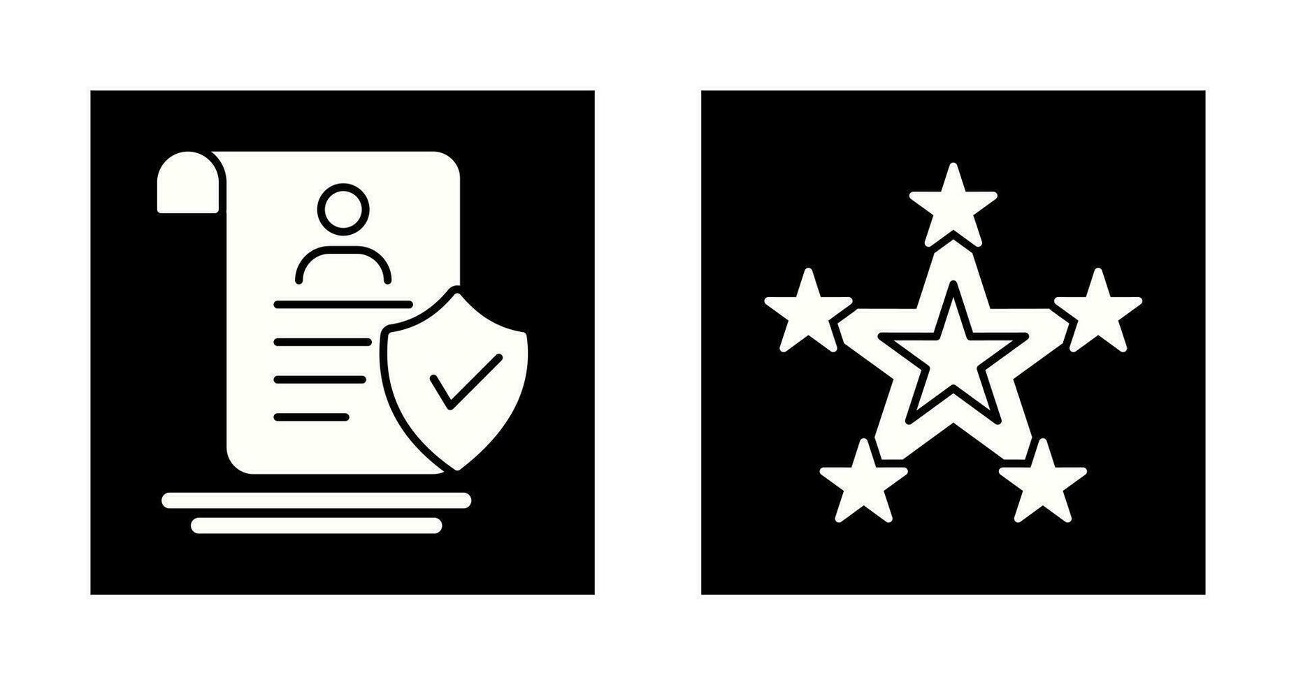 verified and star Icon vector