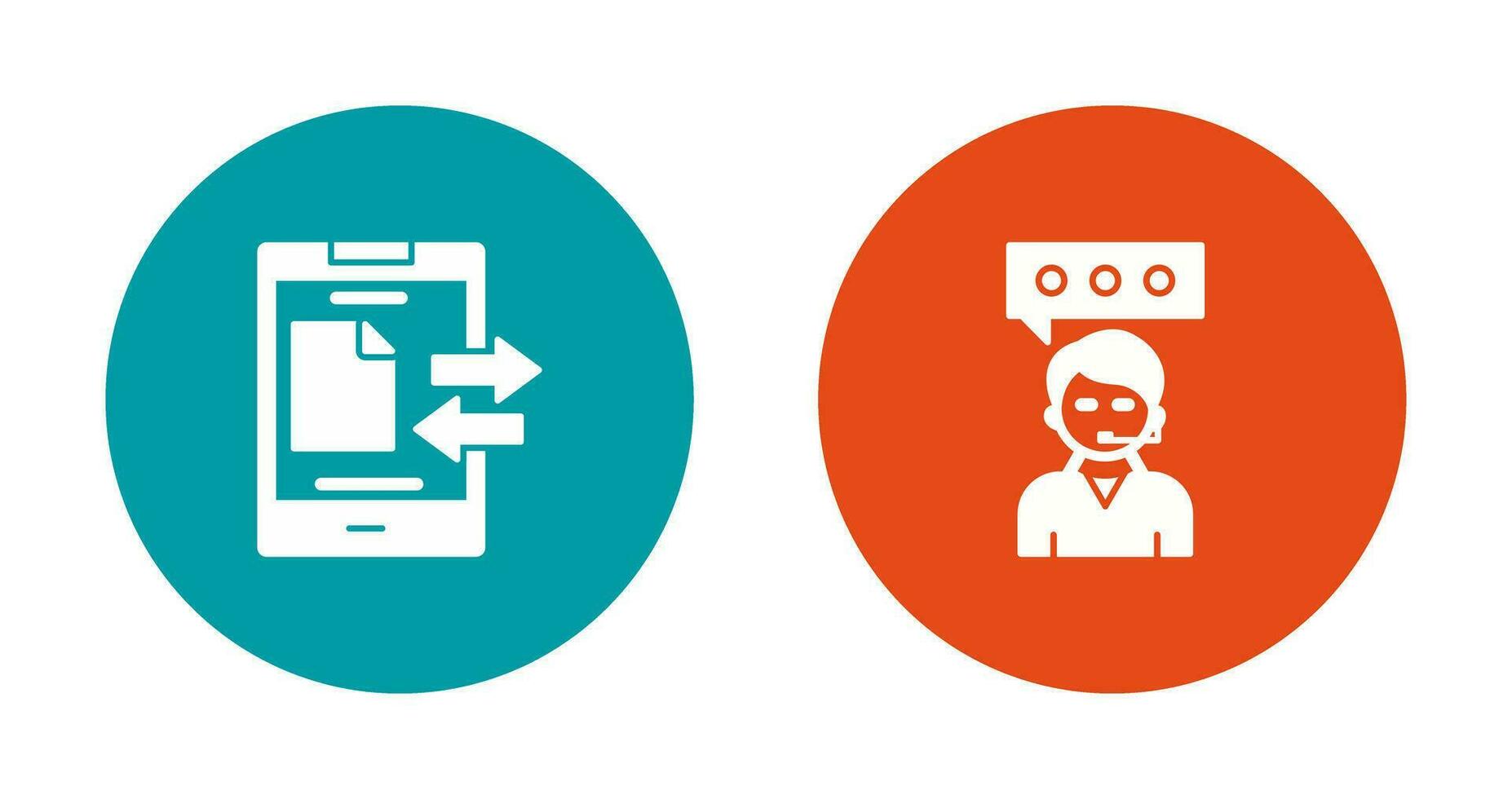 Data Transfer and Client Service Icon vector