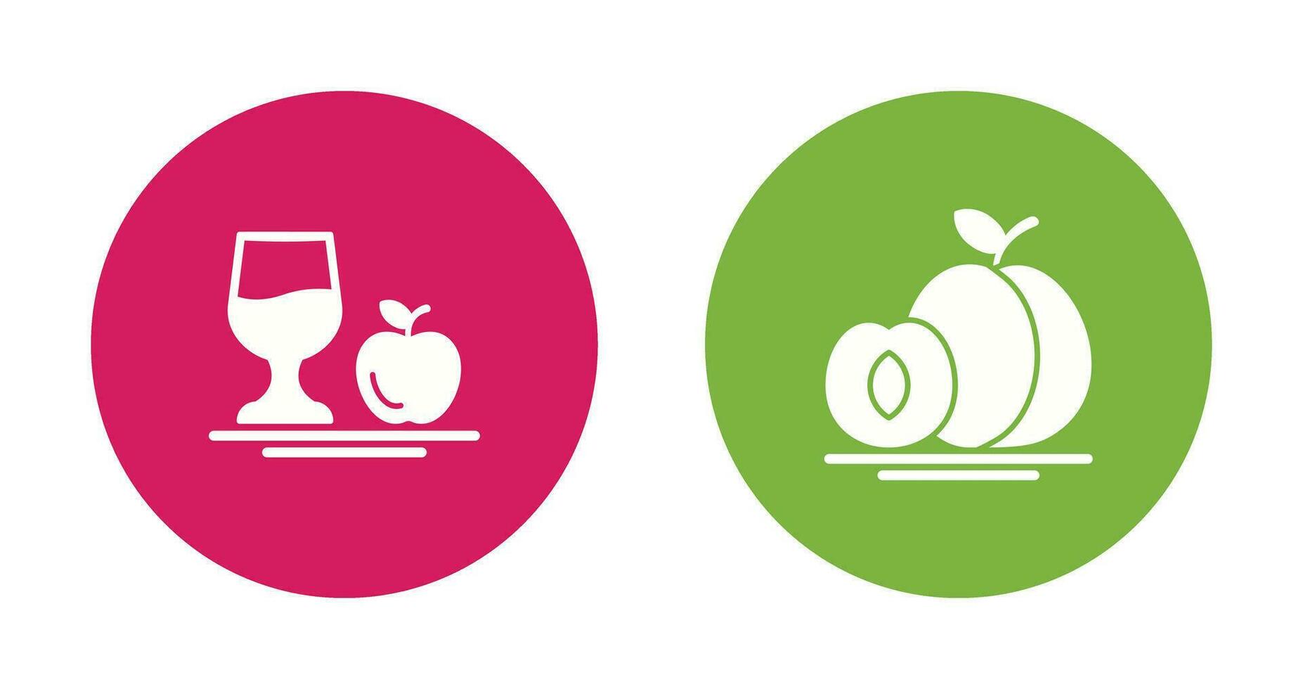 Healthy and Apricot Icon vector