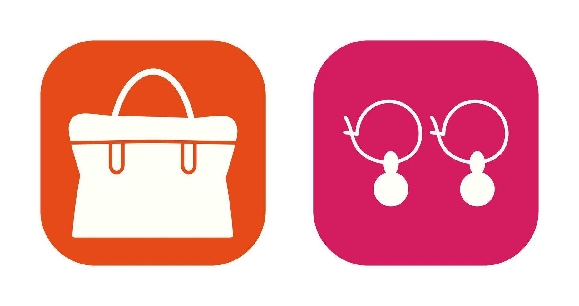 Bag and Earrings Icon vector