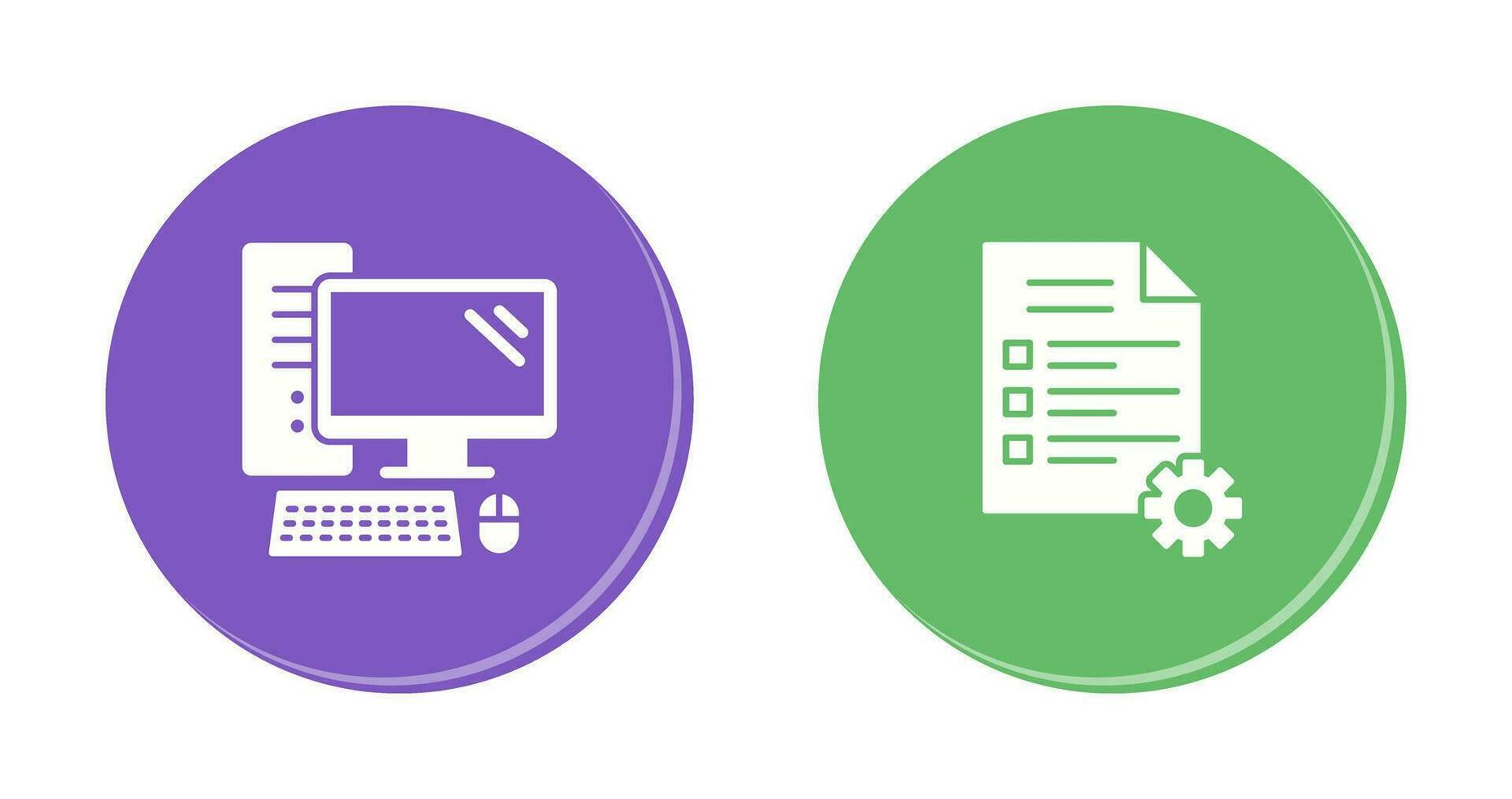 Computer and Test Icon vector