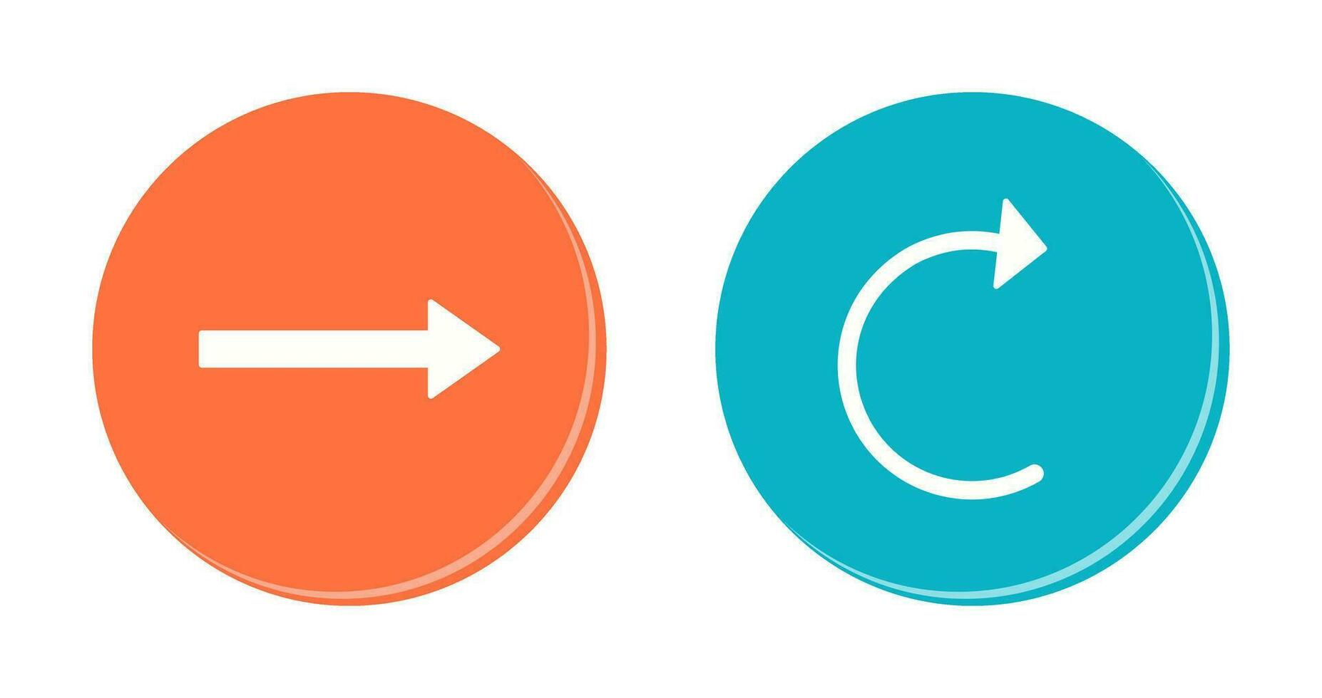 right arrow and reload Icon vector