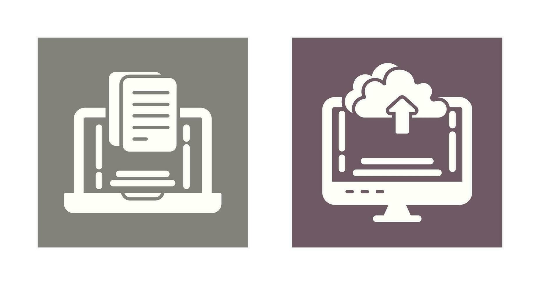 Document and Upload Icon vector