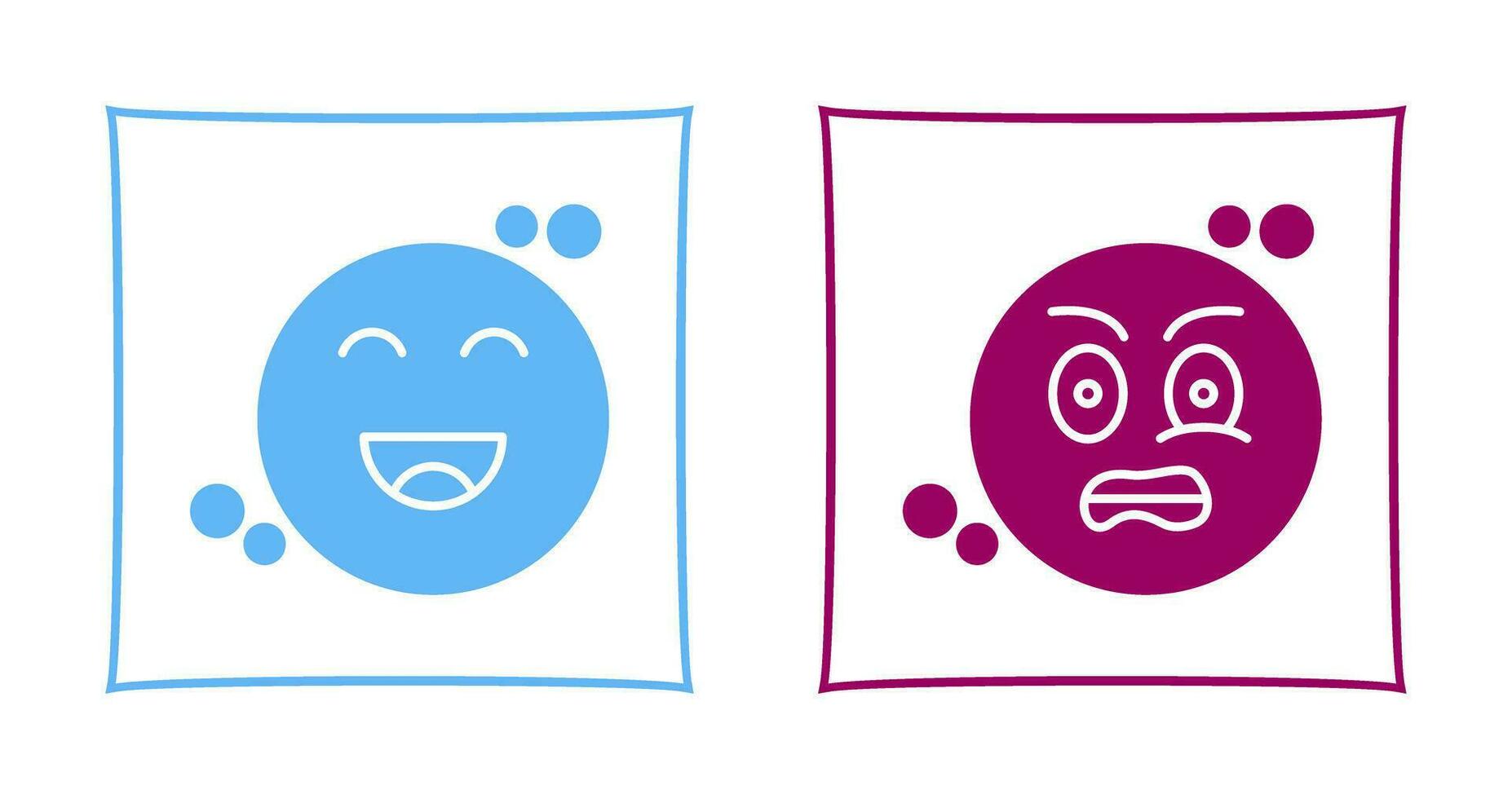 Happiness and Grimacing Icon vector